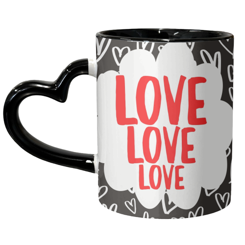 Love Love Love - unique mug by Giddy Kipper