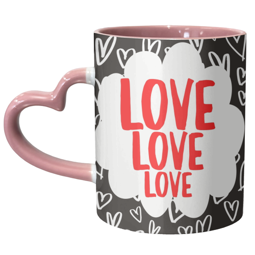Love Love Love - unique mug by Giddy Kipper