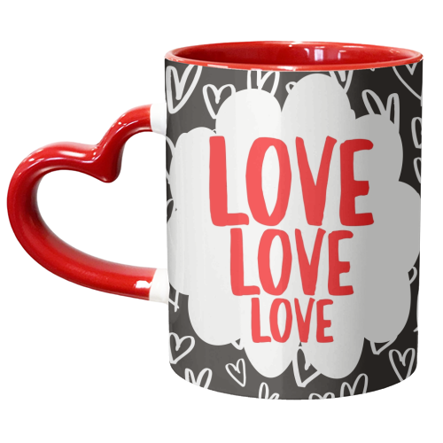 Love Love Love - unique mug by Giddy Kipper