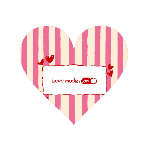 Love Mode On Pink Aesthetic Stripes - Magnet by EZbie