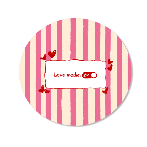 Love Mode On Pink Aesthetic Stripes - Magnet by EZbie