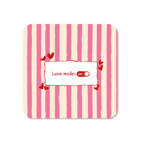 Love Mode On Pink Aesthetic Stripes - Magnet by EZbie