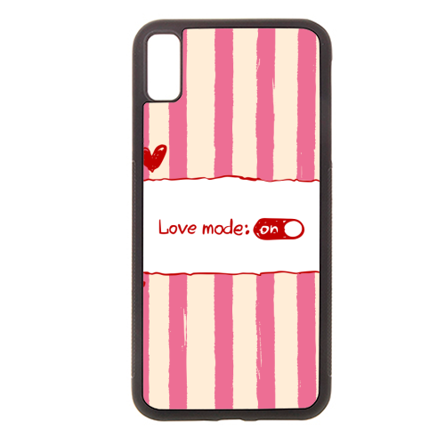 Love Mode On Pink Aesthetic Stripes - stylish phone case by EZbie