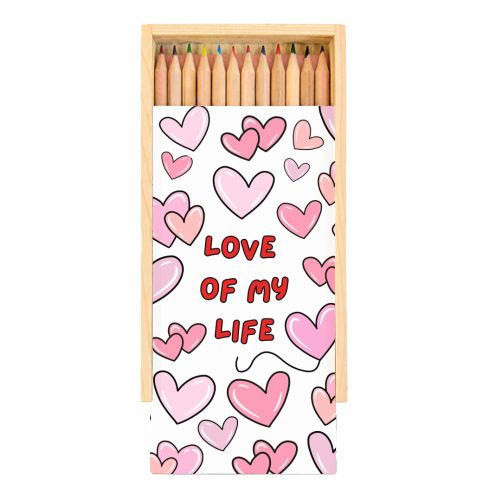LOVE OF MY LIFE - Coloured Pencils with Box by Lilly Rose