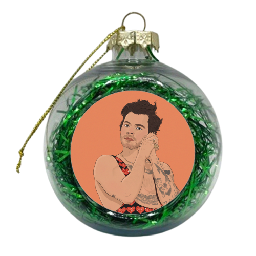Orange H - xmas bauble by The Queer Store