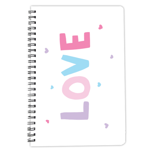 Love - personalised A4, A5, A6 notebook by Ella Seymour