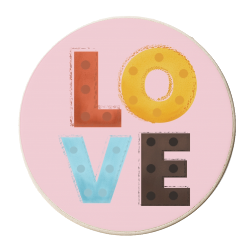 LOVE - personalised beer coaster by Ania Wieclaw
