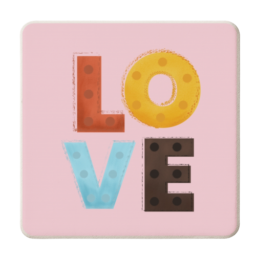 LOVE - personalised beer coaster by Ania Wieclaw