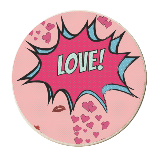 Love! - personalised beer coaster by LozMac