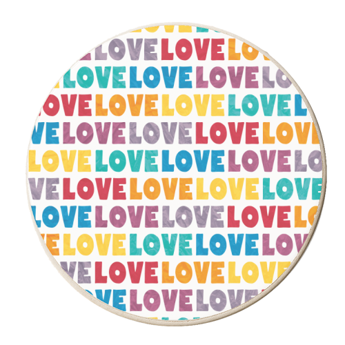 Love - personalised beer coaster by SixElevenCreations