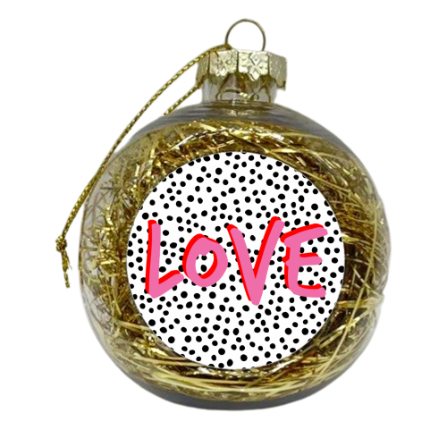 LOVE Polka Dot - xmas bauble by The 13 Prints