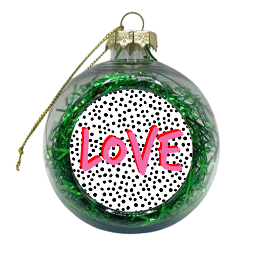 LOVE Polka Dot - xmas bauble by The 13 Prints