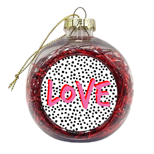 LOVE Polka Dot - xmas bauble by The 13 Prints