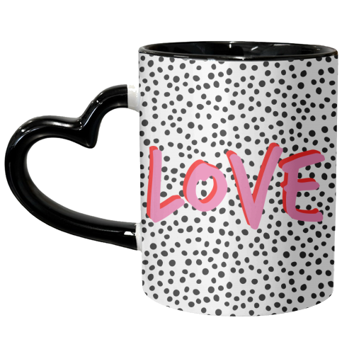LOVE Polka Dot - unique mug by The 13 Prints