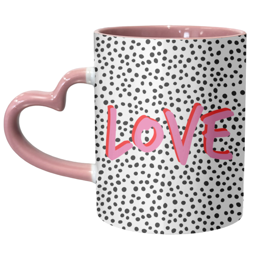 LOVE Polka Dot - unique mug by The 13 Prints