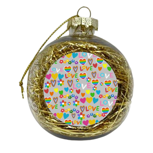 Love Rainbows - xmas bauble by Riad Mannan