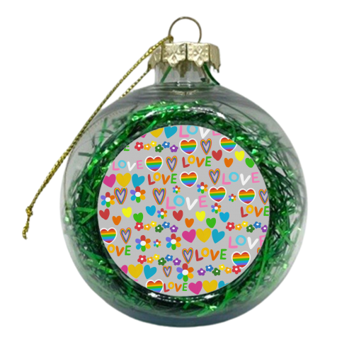 Love Rainbows - xmas bauble by Riad Mannan