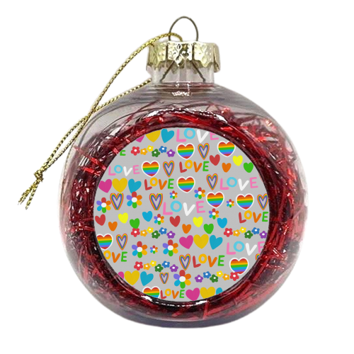 Love Rainbows - xmas bauble by Riad Mannan