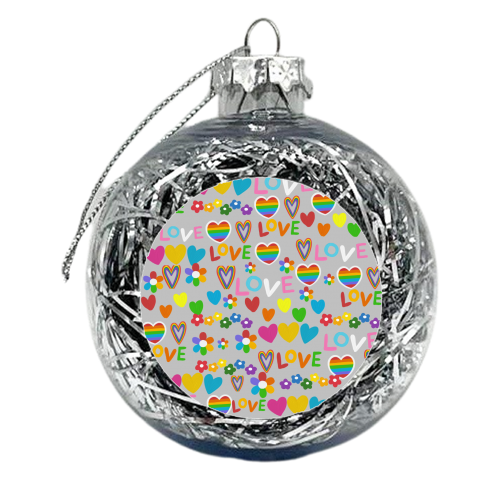 Love Rainbows - xmas bauble by Riad Mannan