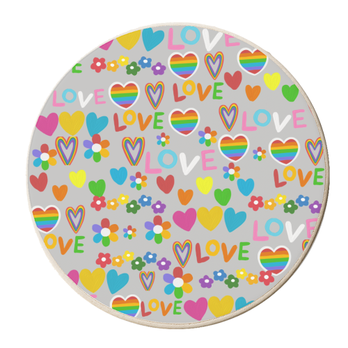 Love Rainbows - personalised beer coaster by Riad Mannan
