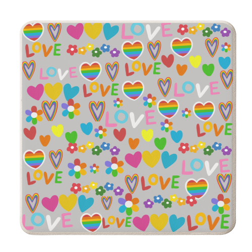 Love Rainbows - personalised beer coaster by Riad Mannan