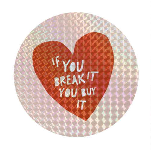 Love Responsibly • Cut-Out Heart - Circle Sticker by Dominique Vari