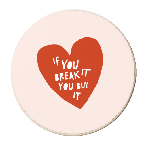 Love Responsibly • Cut-Out Heart - personalised beer coaster by Dominique Vari