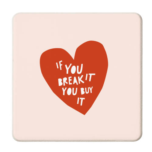 Love Responsibly • Cut-Out Heart - personalised beer coaster by Dominique Vari