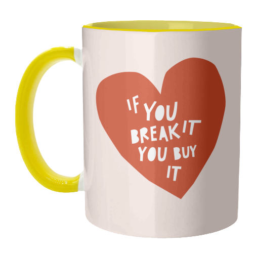 Love Responsibly • Cut-Out Heart - unique mug by Dominique Vari