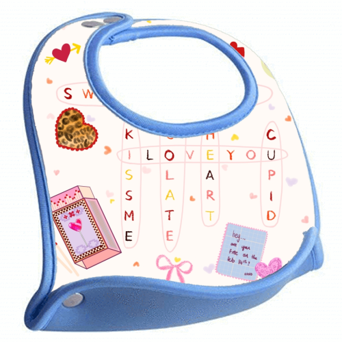 Love Search - feeding bib by Yaz Raja