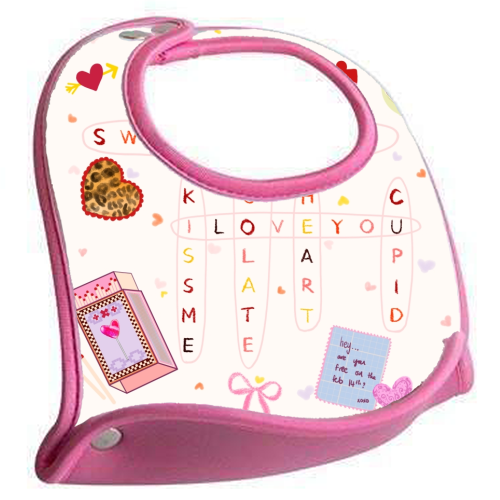 Love Search - feeding bib by Yaz Raja