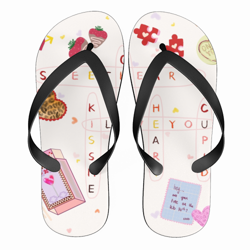 Love Search - funny flip flops by Yaz Raja
