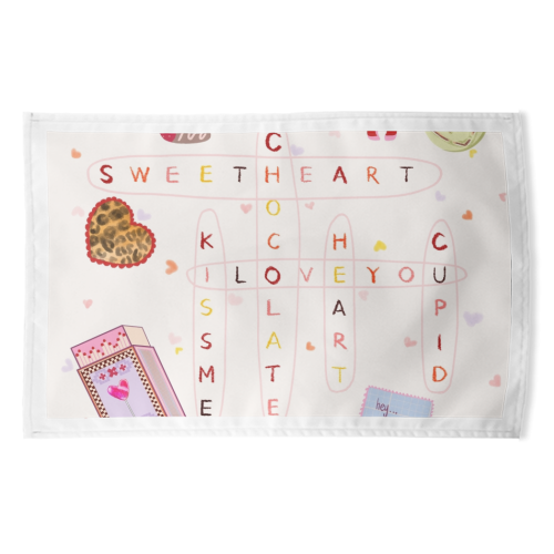 Love Search - funny tea towel by Yaz Raja