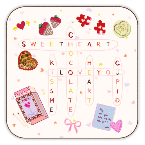 Love Search - personalised beer coaster by Yaz Raja