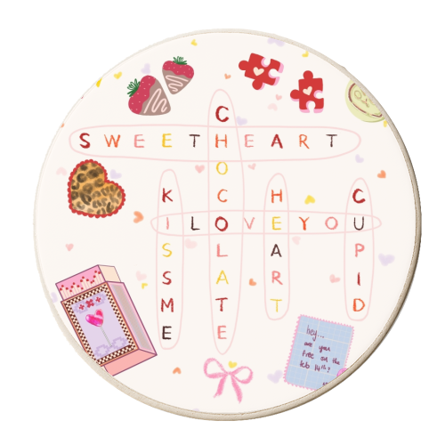 Love Search - personalised beer coaster by Yaz Raja
