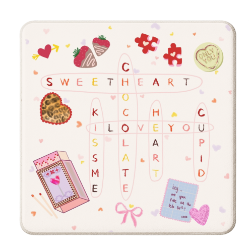 Love Search - personalised beer coaster by Yaz Raja