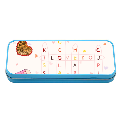 Love Search - tin pencil case by Yaz Raja