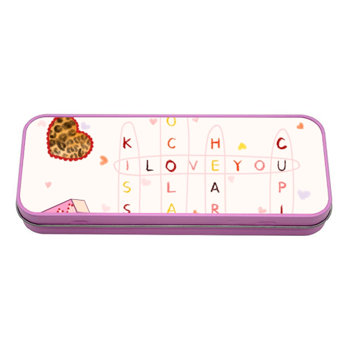 Love Search - tin pencil case by Yaz Raja