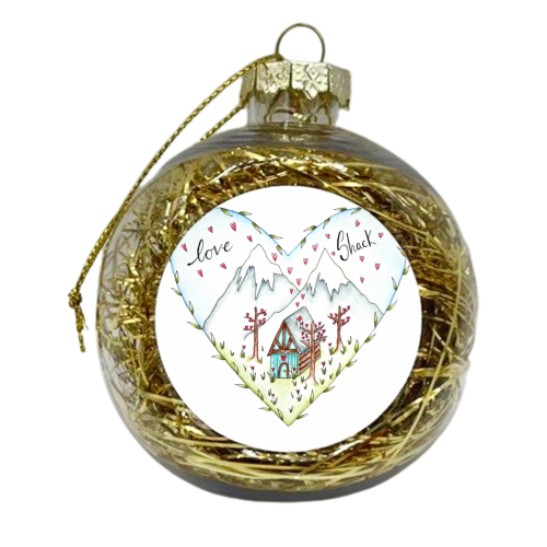 Love Shack - xmas bauble by Ceri Anne Jones