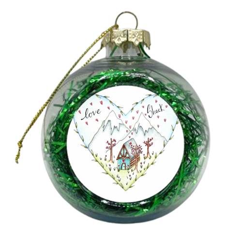 Love Shack - xmas bauble by Ceri Anne Jones
