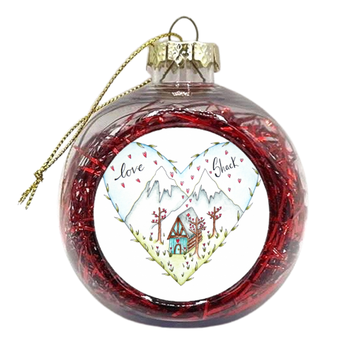 Love Shack - xmas bauble by Ceri Anne Jones