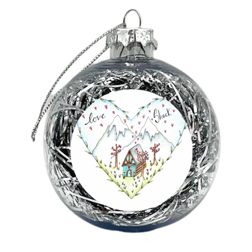 Love Shack - xmas bauble by Ceri Anne Jones