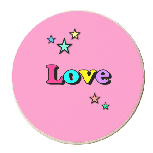 Love & Stars - personalised beer coaster by Adam Regester