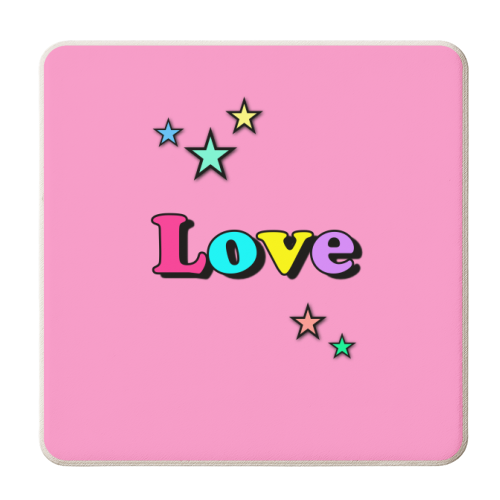 Love & Stars - personalised beer coaster by Adam Regester