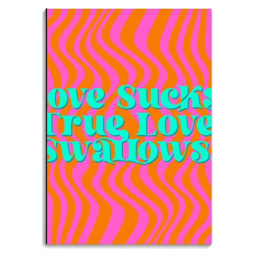 Love Sucks - personalised A4, A5, A6 notebook by Wallace Elizabeth