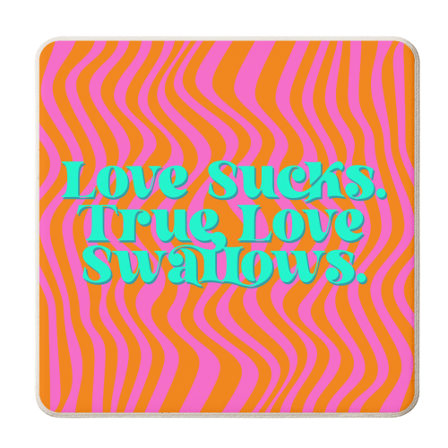 Love Sucks - personalised beer coaster by Wallace Elizabeth