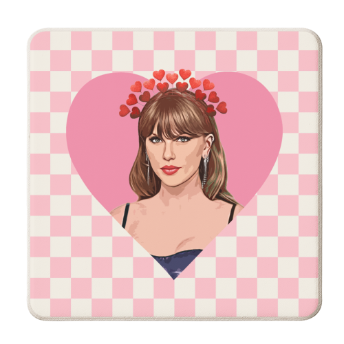 Love Taylor Check - personalised beer coaster by DOLLY WOLFE