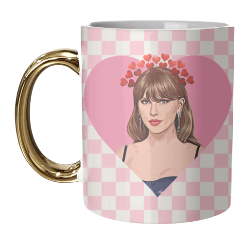 Love Taylor Check - unique mug by DOLLY WOLFE