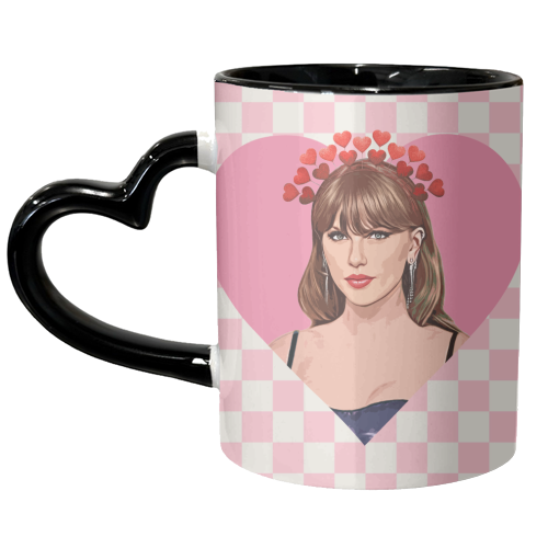 Love Taylor Check - unique mug by DOLLY WOLFE