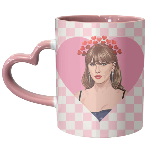 Love Taylor Check - unique mug by DOLLY WOLFE